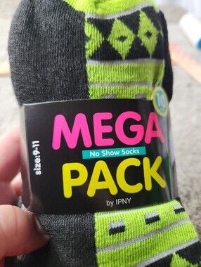 Women's Mega Pack Of No Show Socks - TipiToe - Bright & Colorful - Sizes 9-11